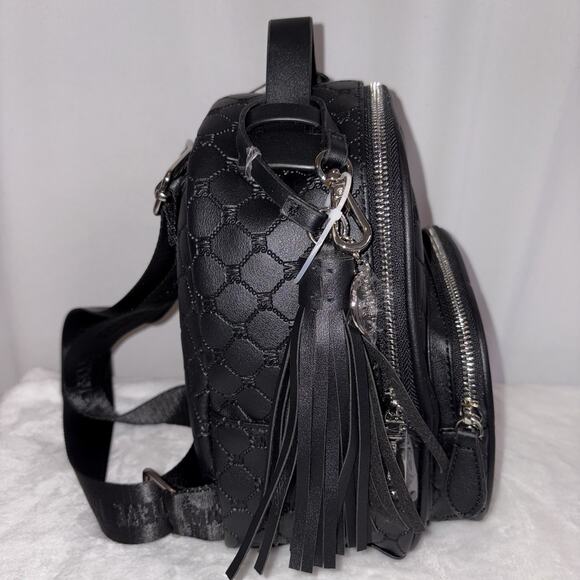 Steve Madden Black BBLOGO Backpack w/ Tassel Clasp NWT - Picture 4 of 12
